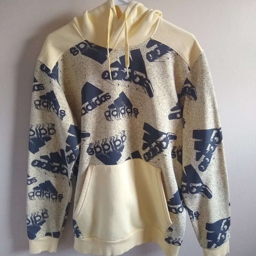 Adidas Men's Size: M BI Q3 Yellow Sportswear Hoodie